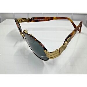 Vintage 90s Emporio Armani Havana Lens with Gold Eagle Temples Italy Unisex